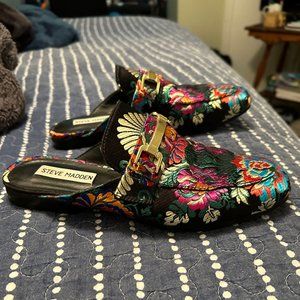Steven  Madden Multicolor Floral Mules